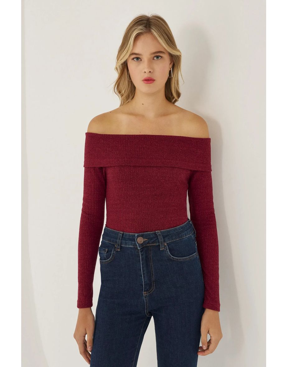 Off Shoulder Jersey Top