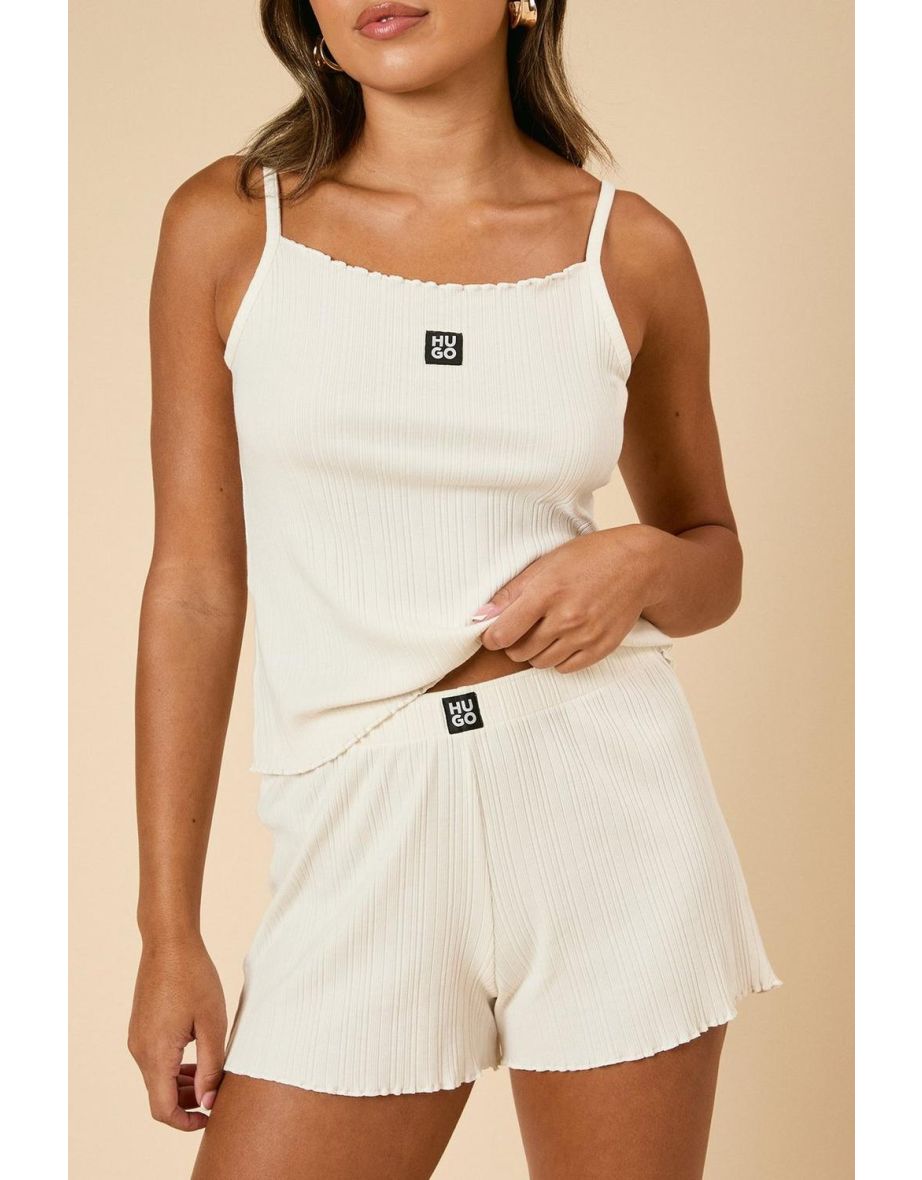 Ribbed Short Cream