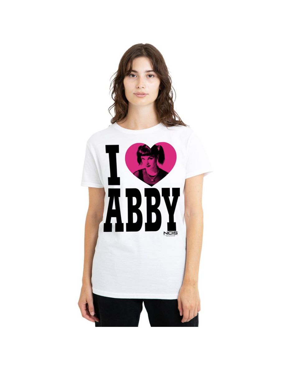 NCIS Unisex Adult I Heart Abby T-Shirt - White