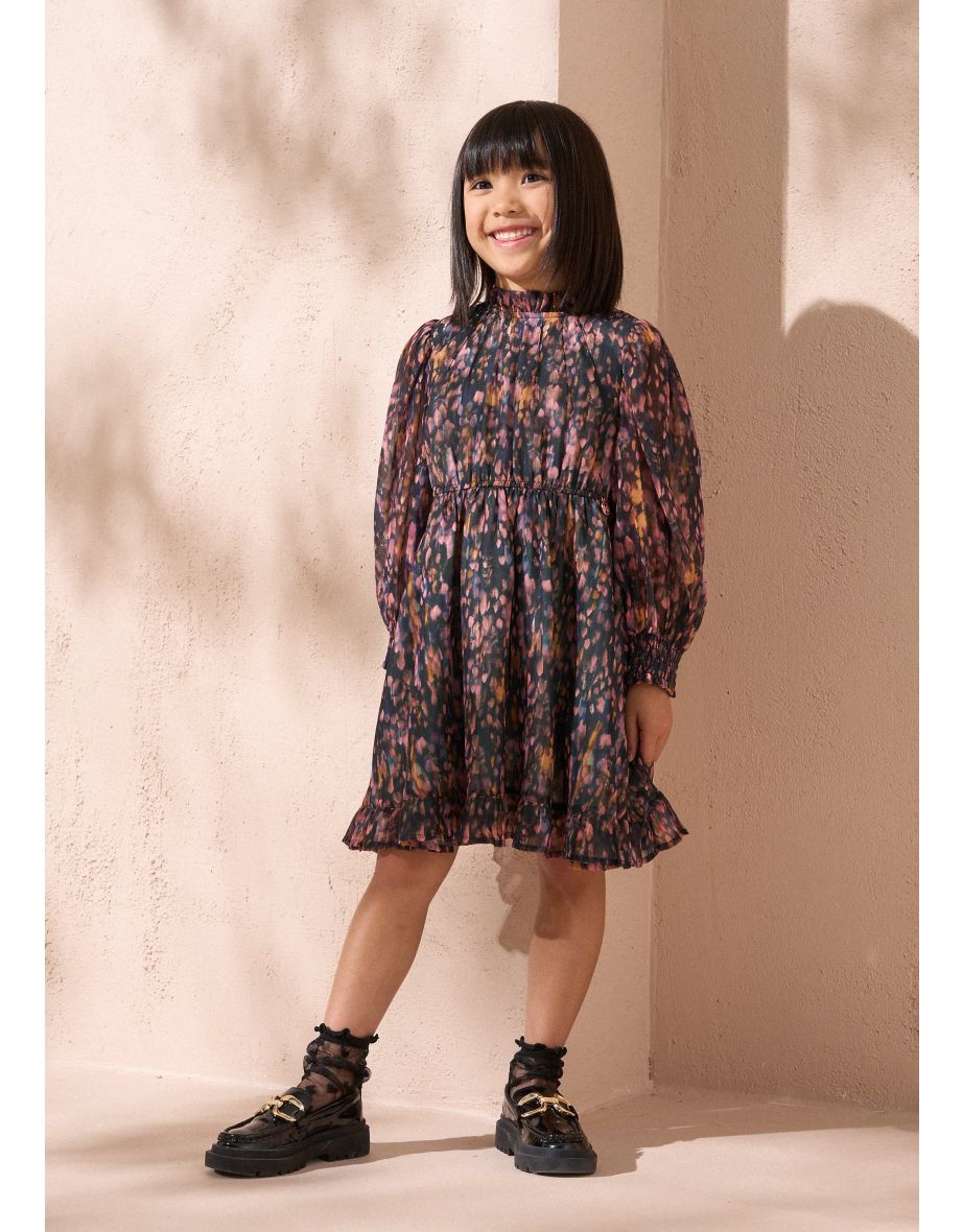 Adrienne Multi Georgette Print Dress