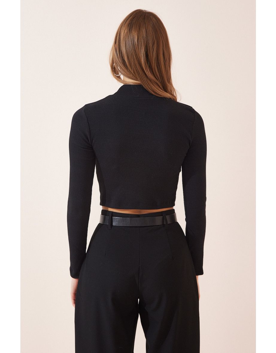 Blouse - Black - Fitted - 3