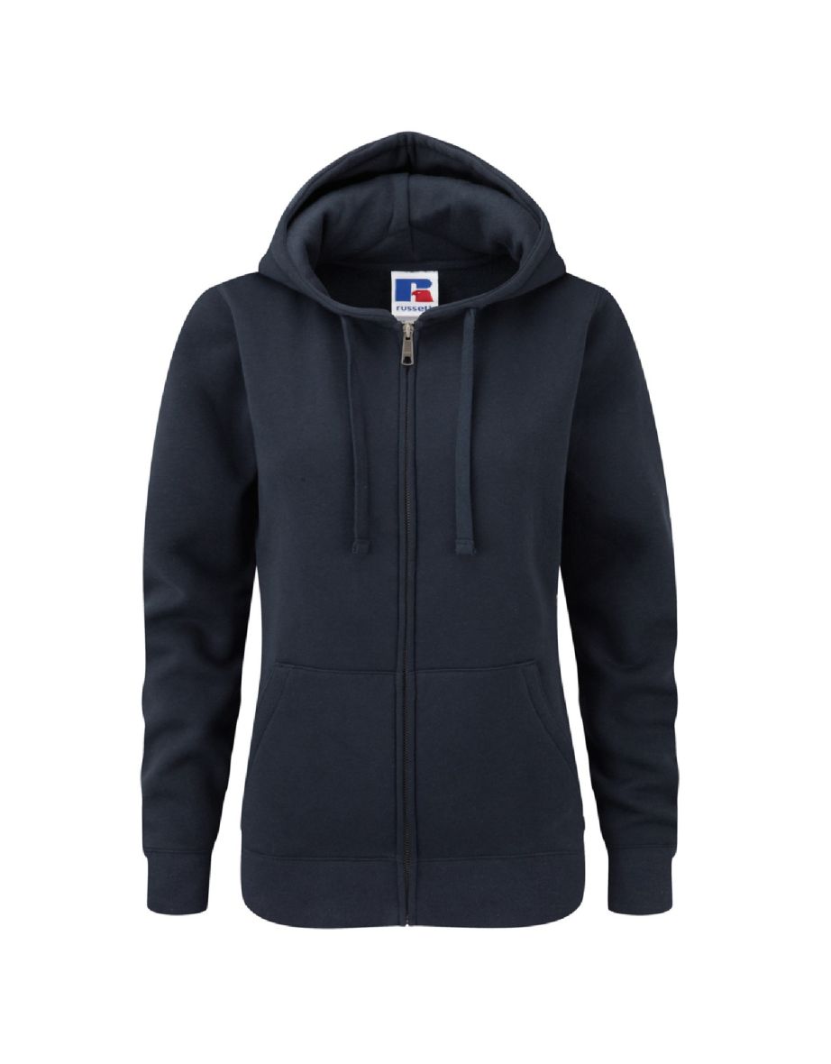 Shop Russell Ladies Premium Authentic Zipped Hoodie 3 Layer Fabric French Navy Online in Qatar VogaCloset