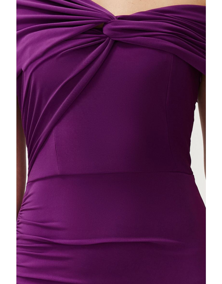 Purple Elegant Evening Dress - 7