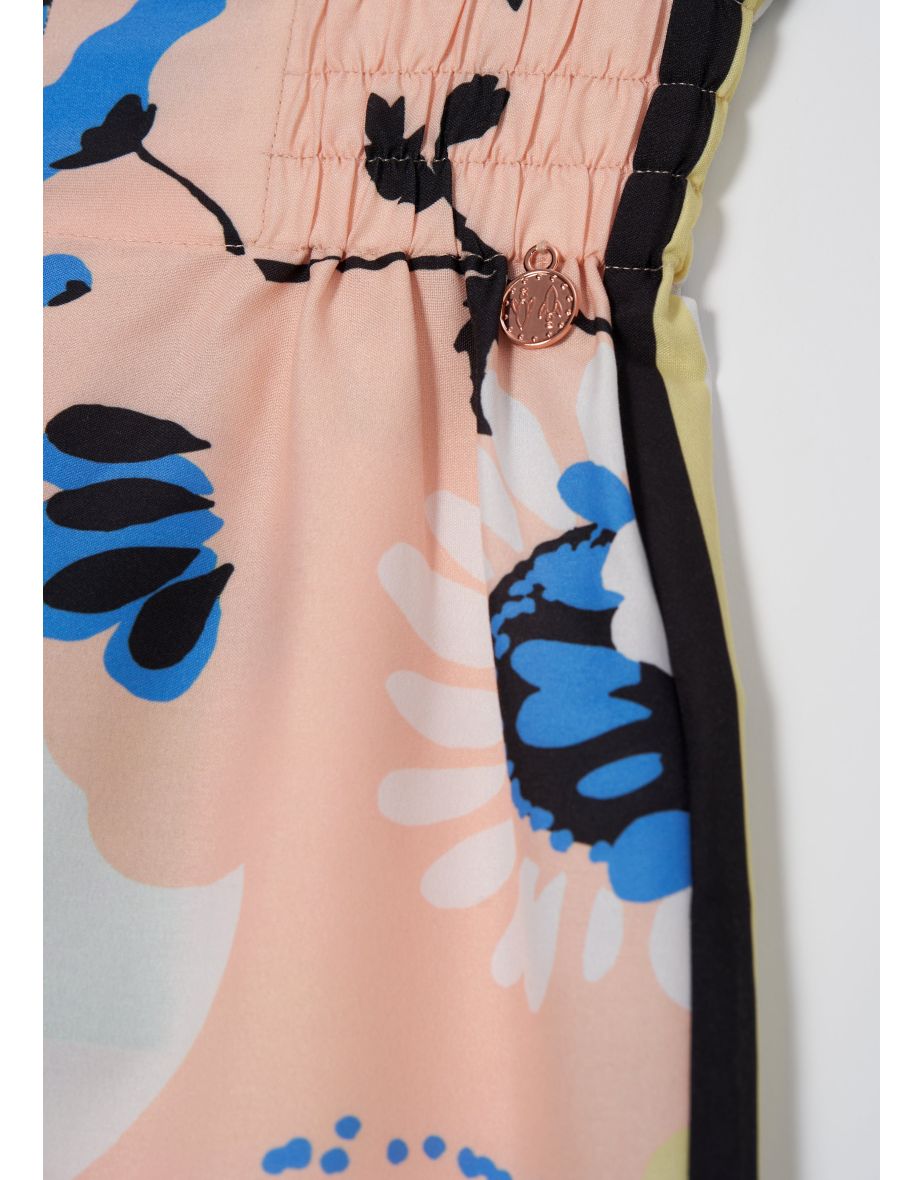 Serena Apricot Printed Wide Leg Trousers - 5