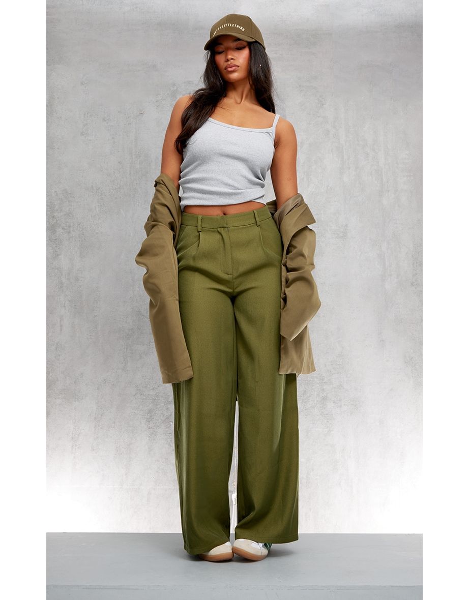 Buy Olive Trousers & Pants for Women by Fig Online | Ajio.com