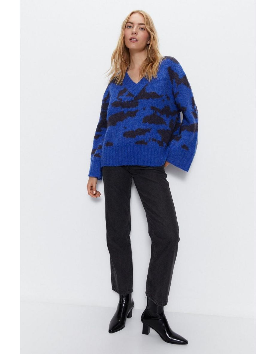 Boucle V Neck Sweater