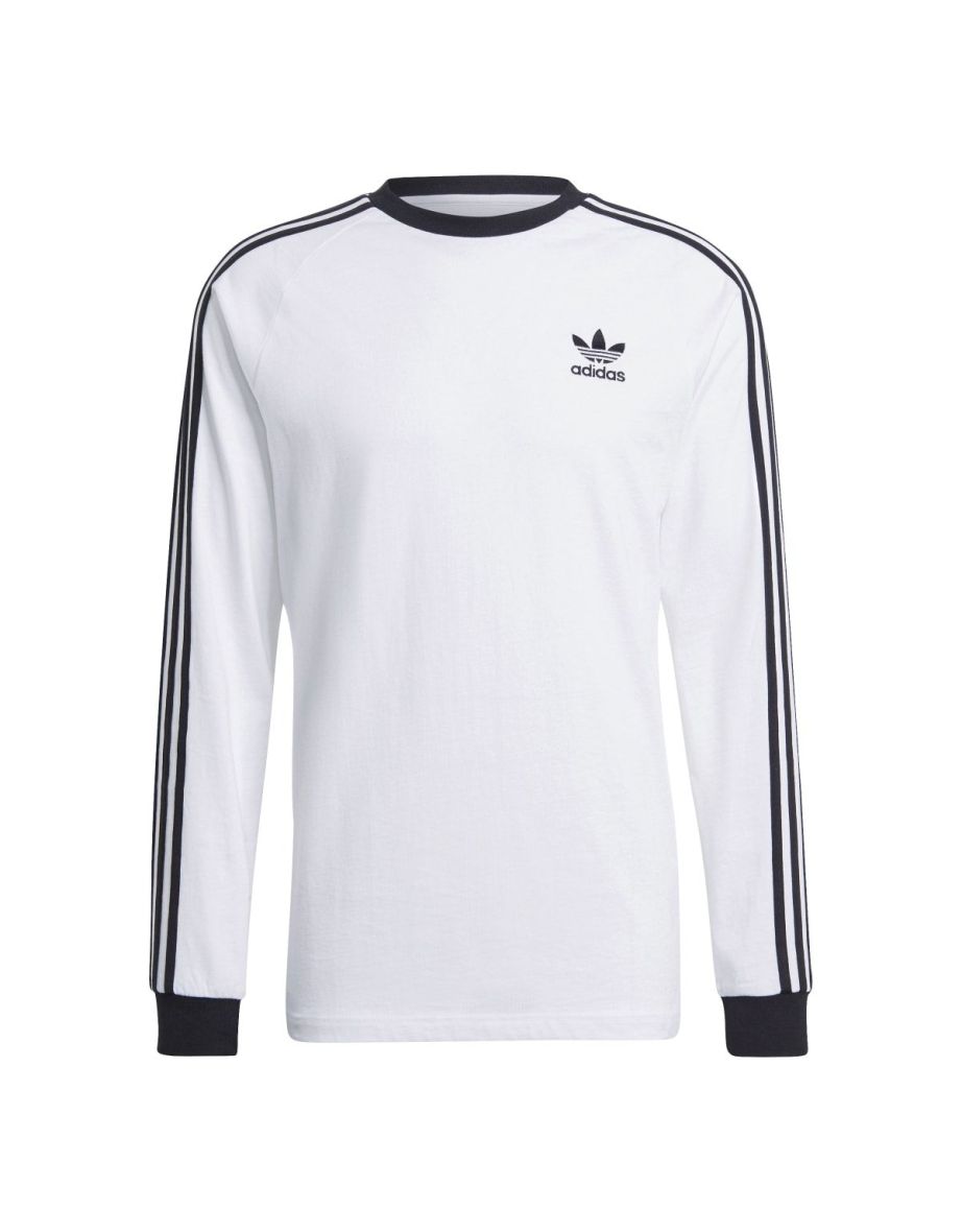 Men's adidas Originals Adicolor Classics 3-Stripes LS T-Shirt in White - 1
