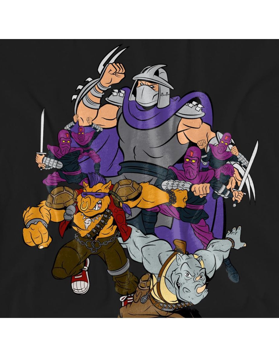 Teenage Mutant Ninja Turtles Unisex Adult Shredder And Foot Clan T-Shirt - Black - 3
