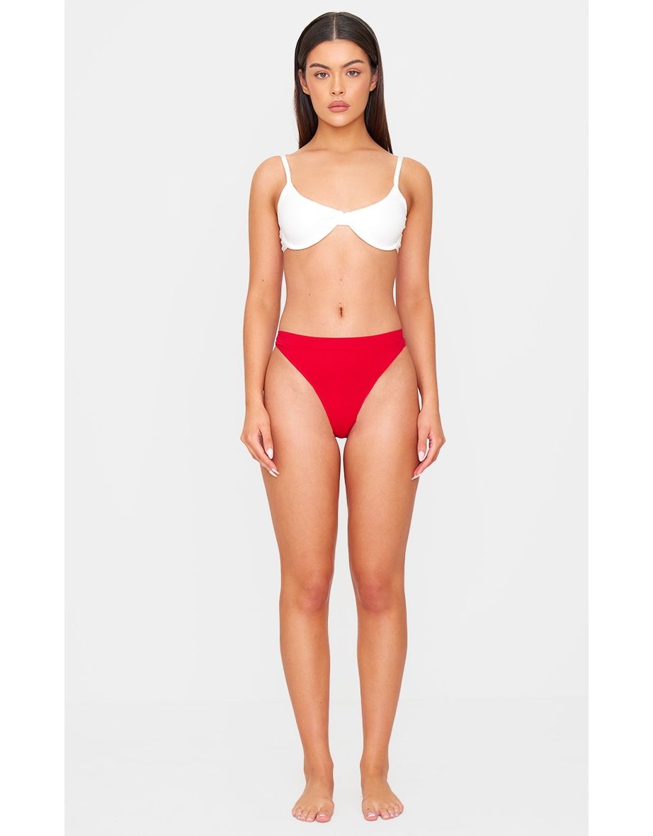 Red Multi Pack of 3 Seamless Thongs