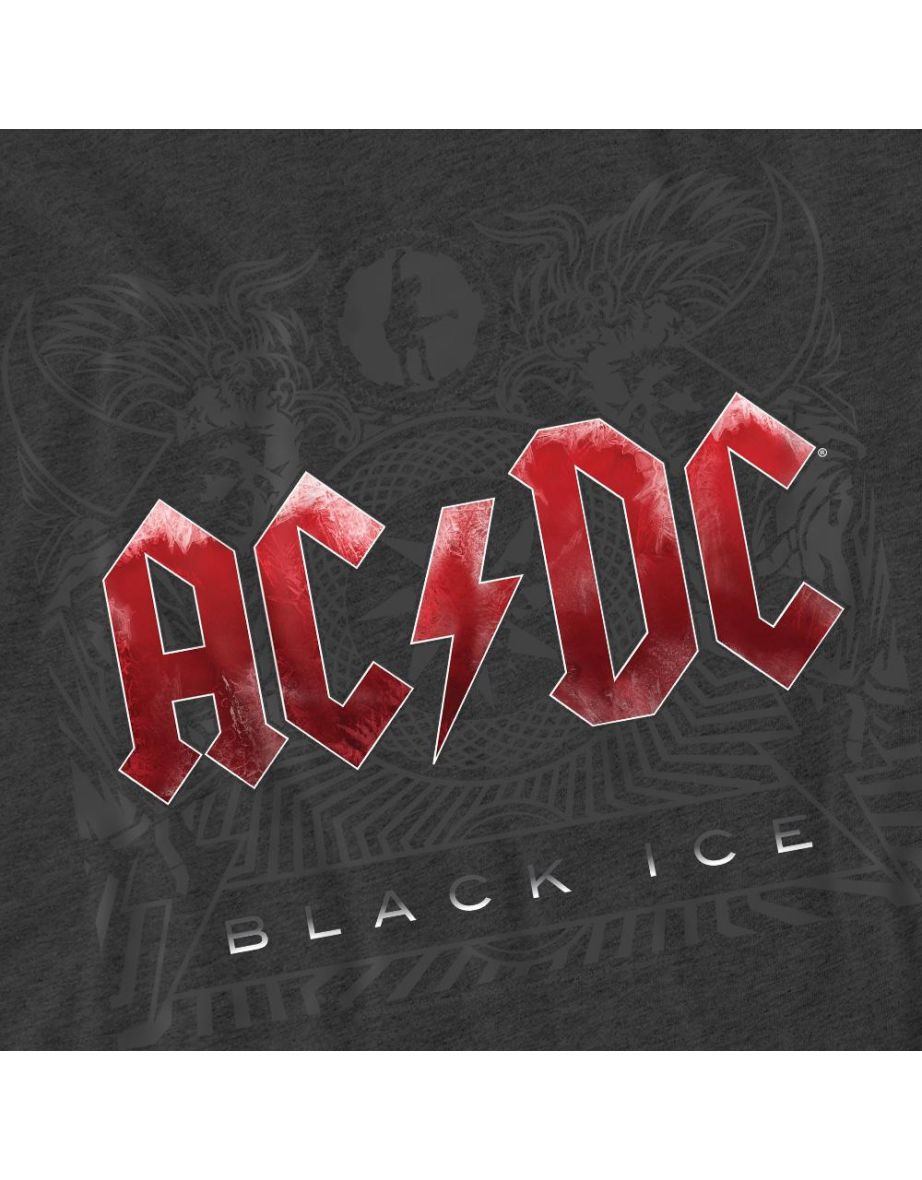 AC/DC Unisex Adult Black Ice T-Shirt - Charcoal - 3