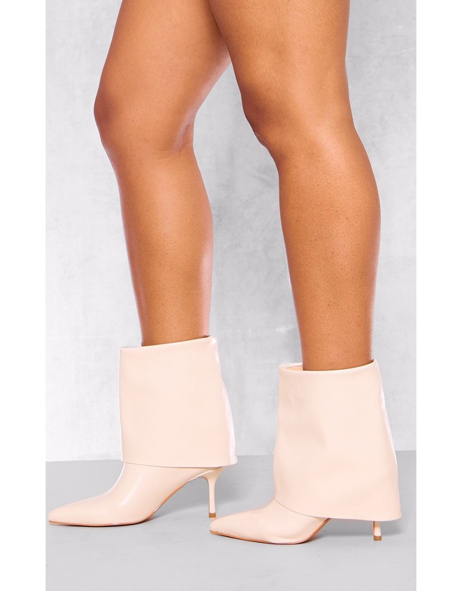 Cream wedge boots online