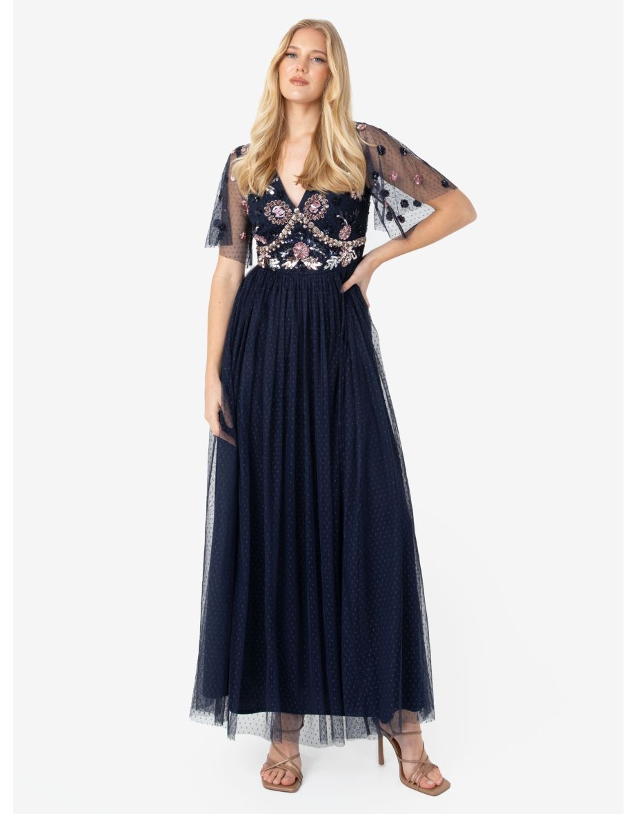 Maya navy dress shop