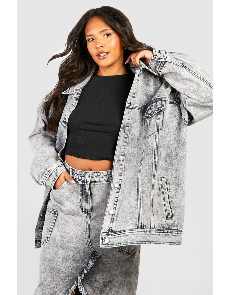 Black denim sale jacket longline
