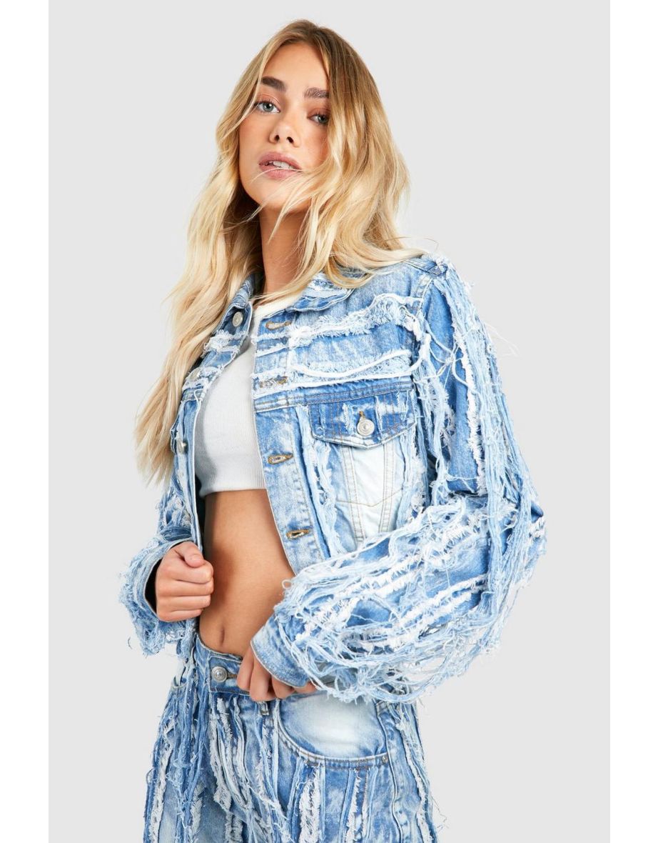 Extreme distressed denim jacket 2025