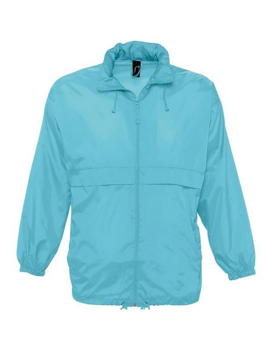SOLS Surf Windbreaker Lightweight Jacket - Blue Atoll