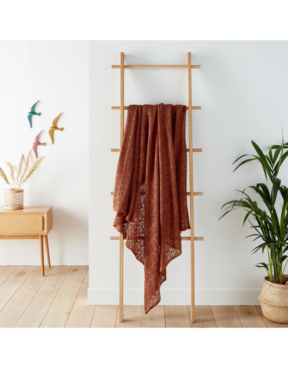 Lanara Openwork Knit Throw