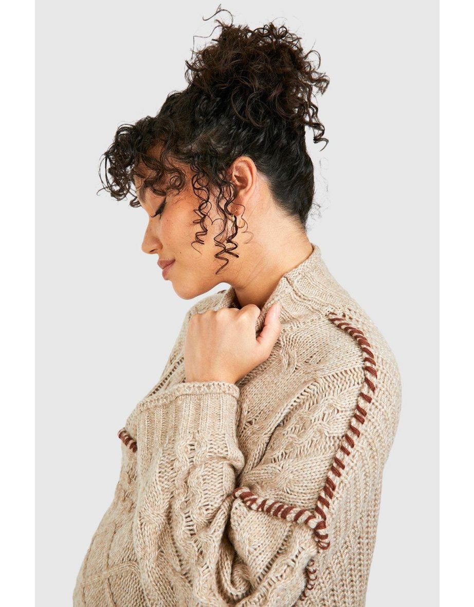 Maternity Premium Cable Knit Jumper - ivory - 3