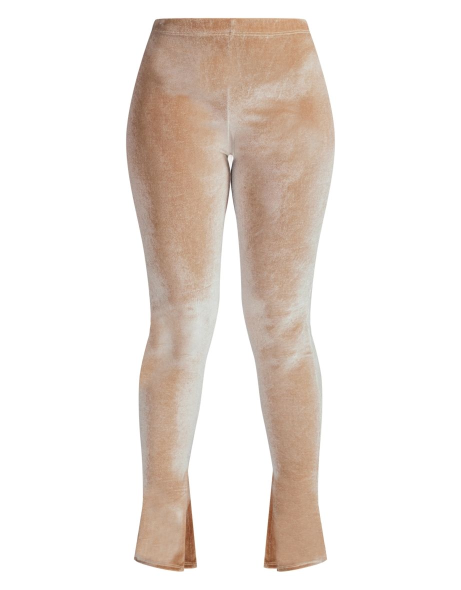 Champagne Velvet Skinny Trousers - 4