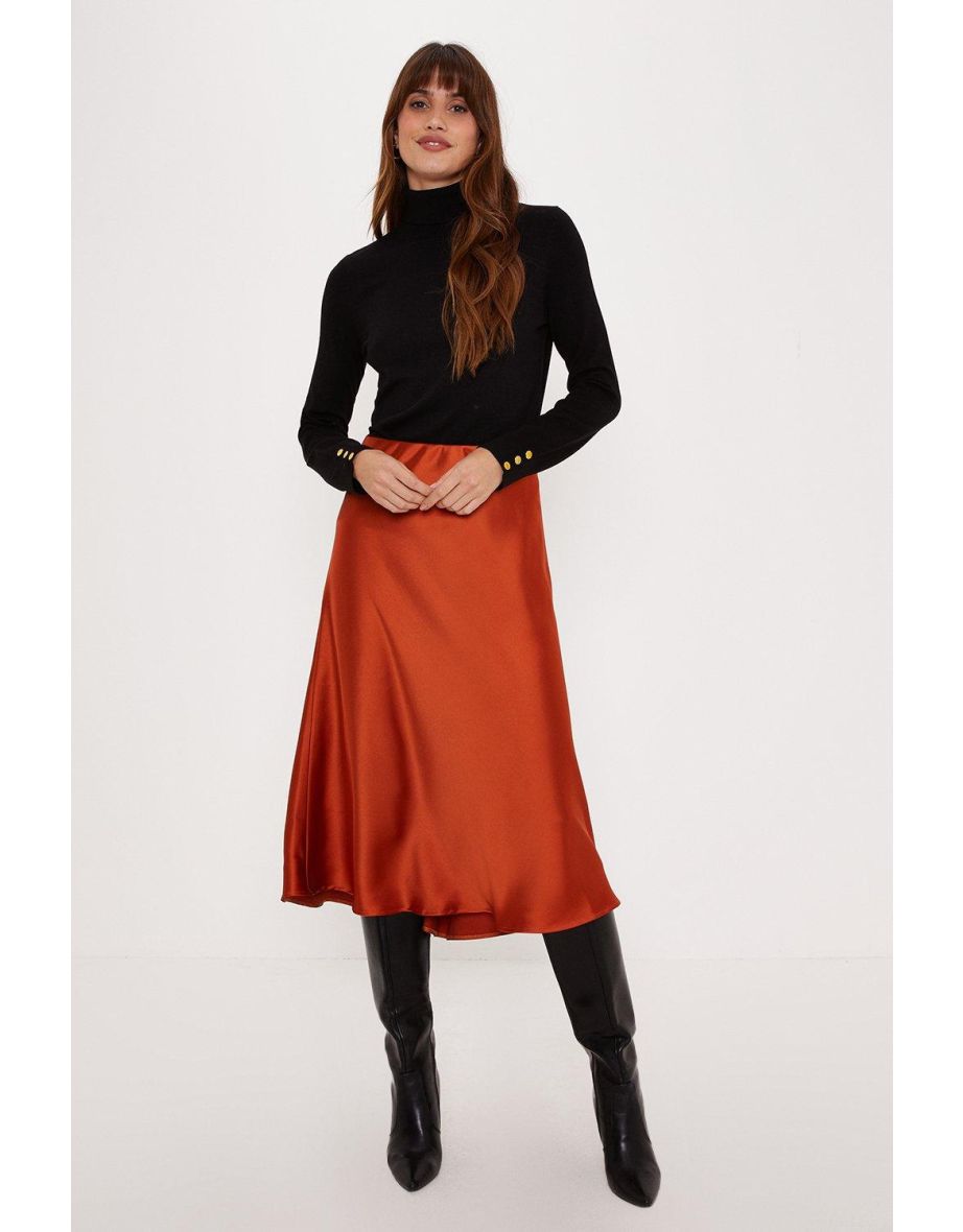 Oasis red sale midi skirt