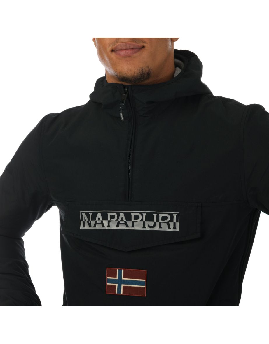 Men's Napapijri Arper Half Zip Jacket in Black - 5