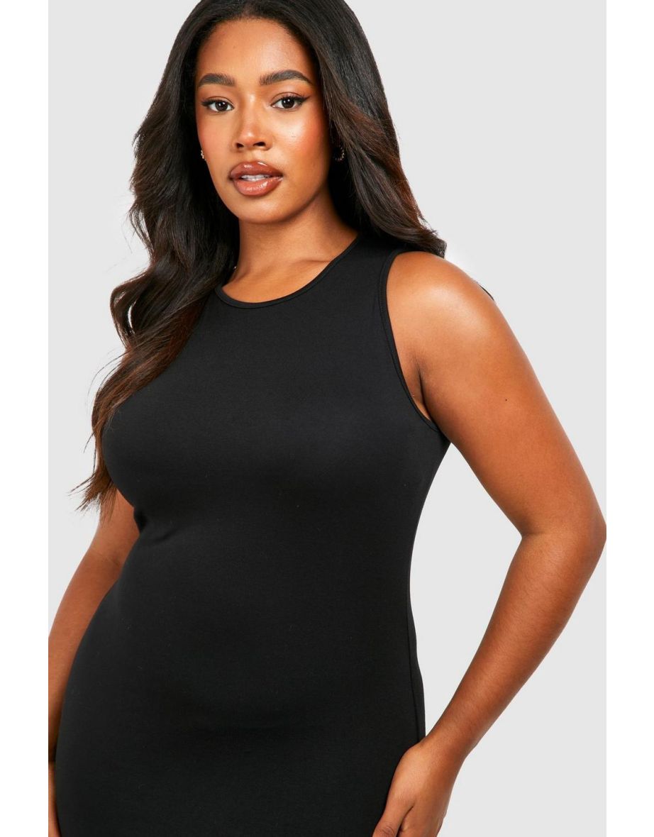 Plus Side Split Maxi Dress - black - 3