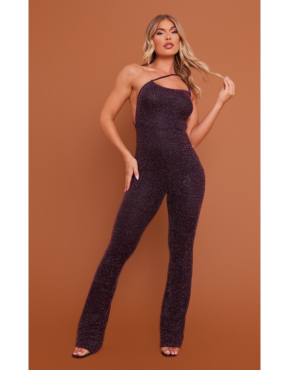 Glitter stripe jumpsuit cheap
