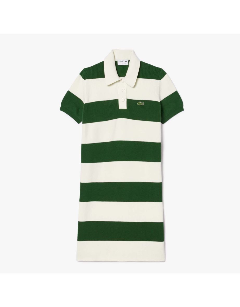 Women's Lacoste French Made Polo Collar Dress in Cream