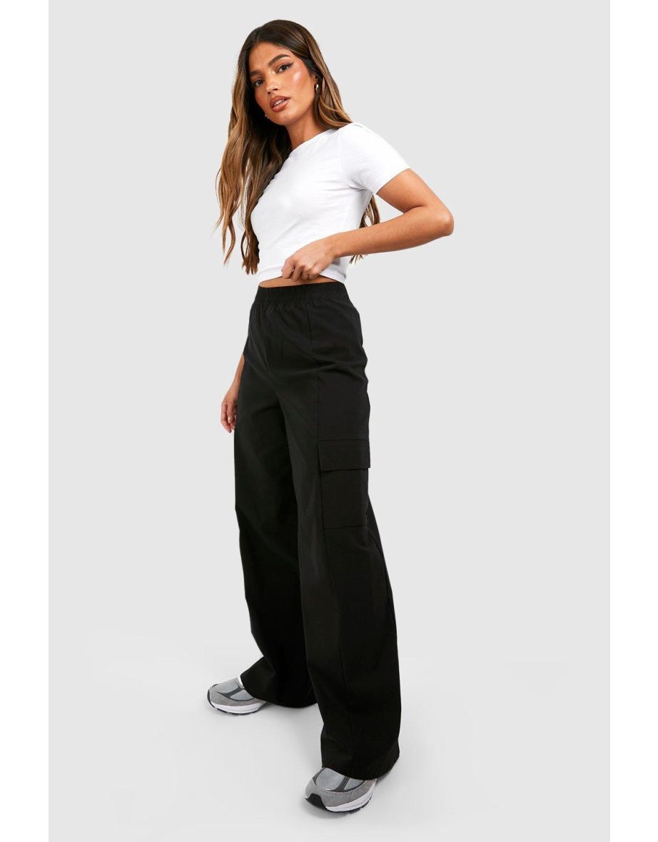 High waisted cargo trousers clearance