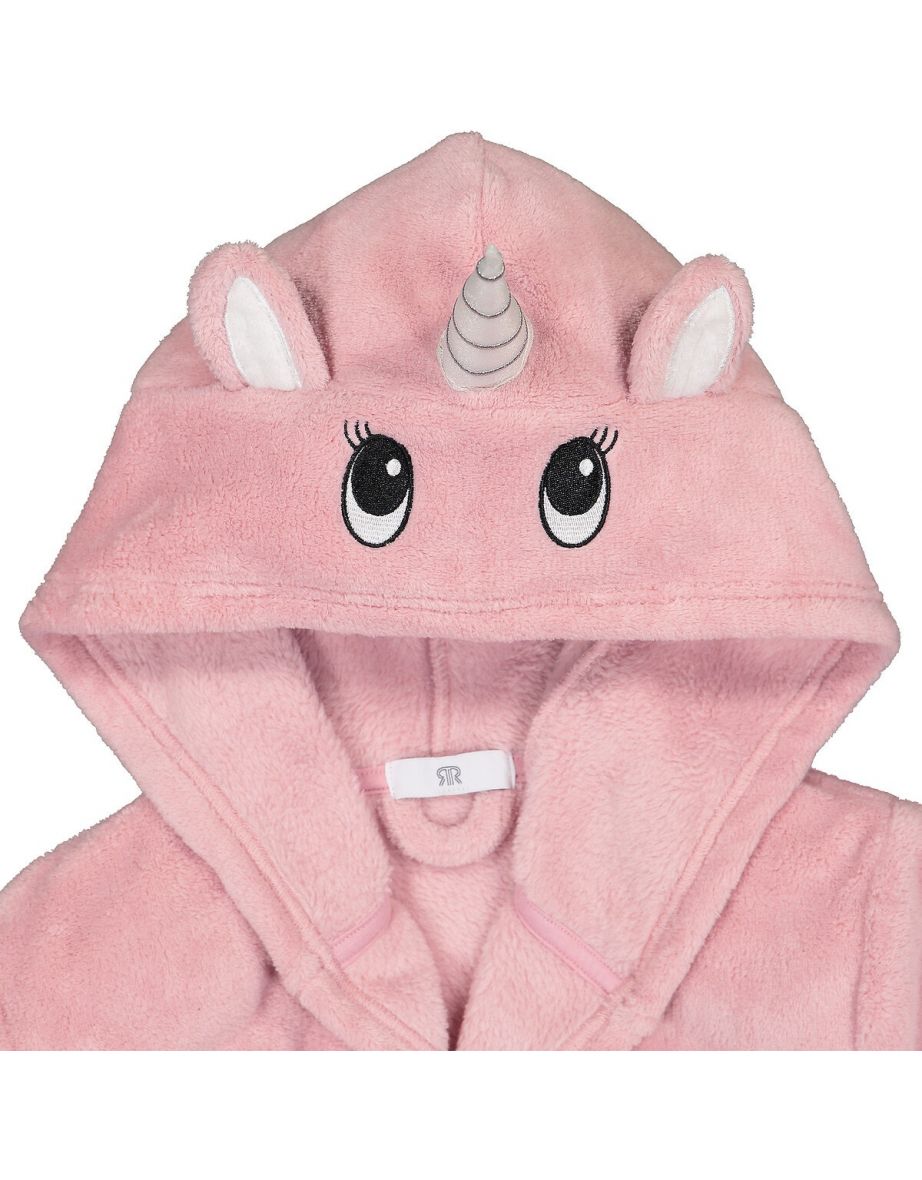 Fleece Unicorn Hooded Bathrobe - 4