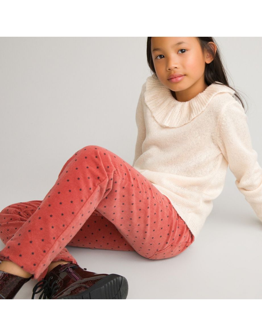Shop Star Print Corduroy Treggings Online in Qatar VogaCloset