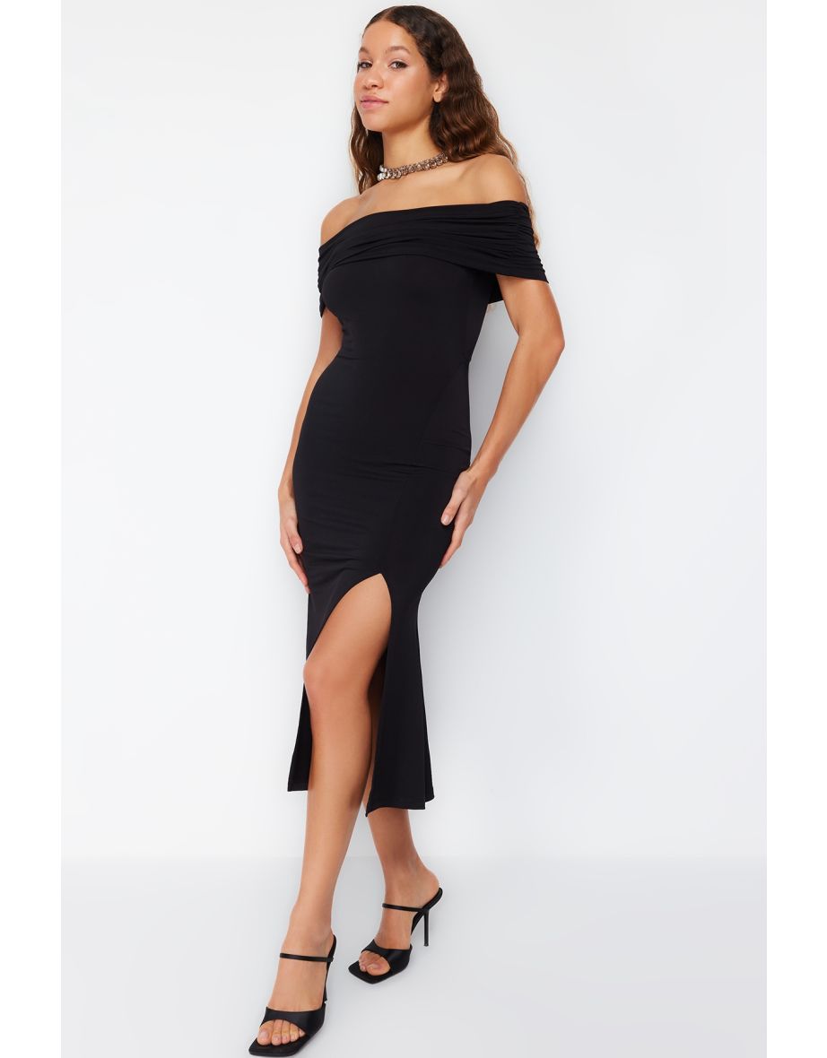 Knitted evening dress clearance