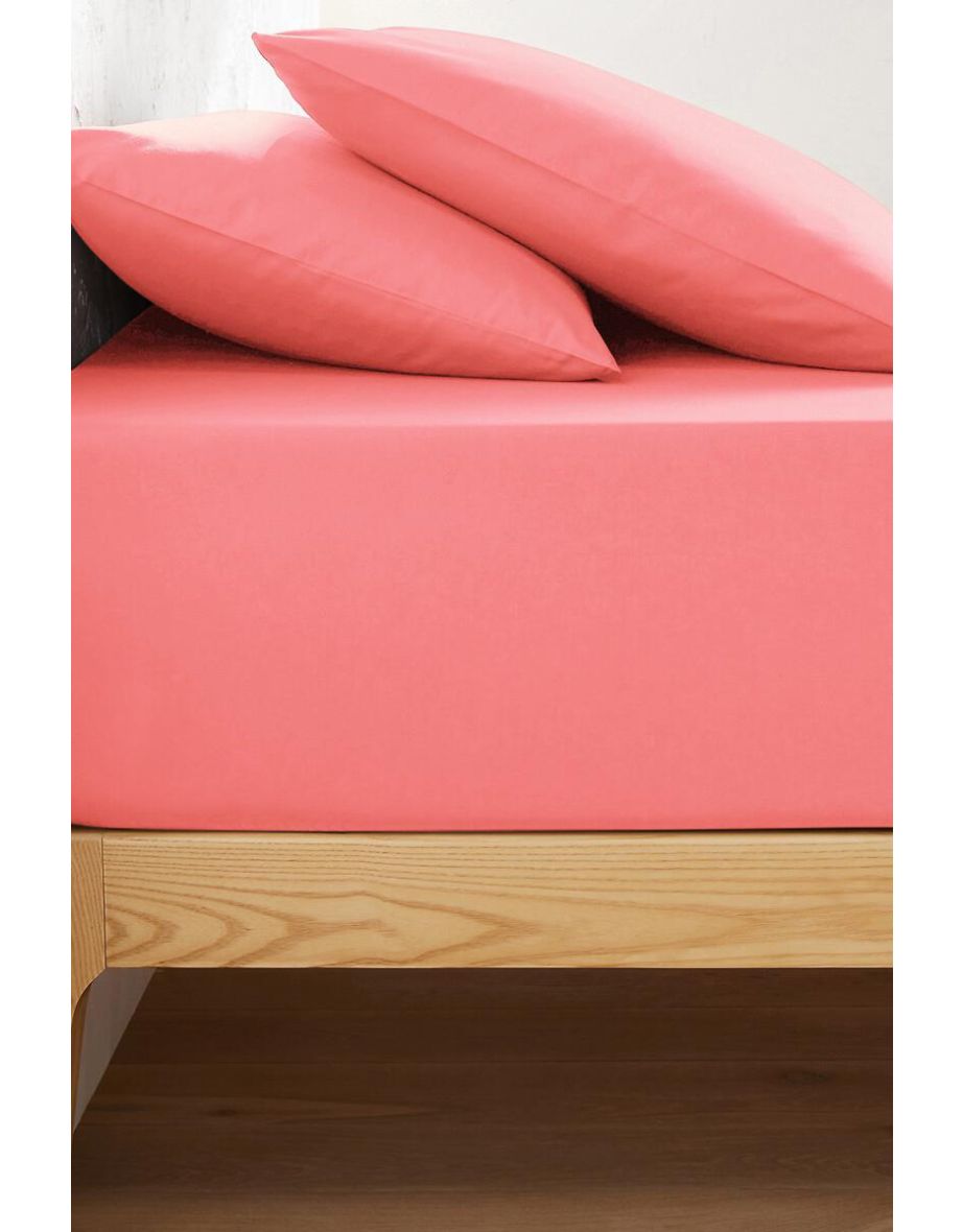 Scenario Plain 100% Cotton Fitted Sheet for Deep Mattresses (32cm)