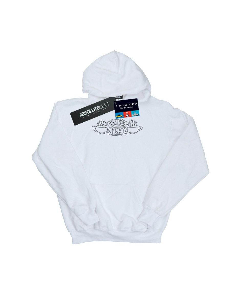 Friends Girls Central Perk Outline Hoodie - White - 1