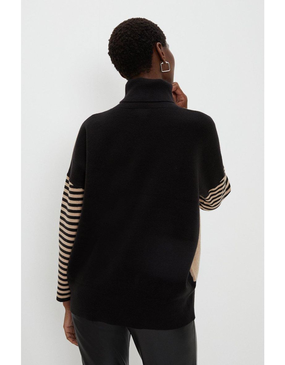 Stripe Highneck Jumper - 2