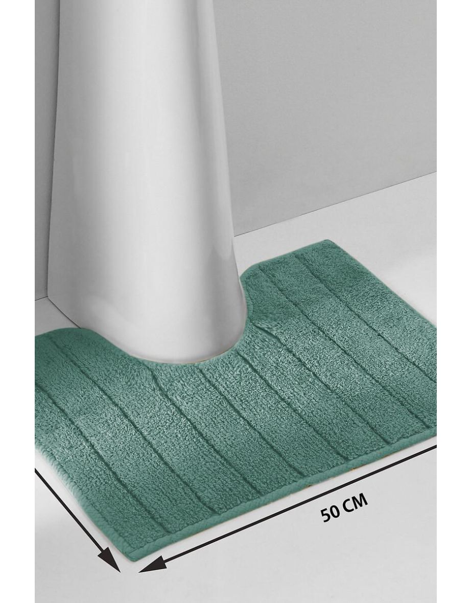 Zavara 100% Cotton Toilet/Sink Cutout Bathroom Mat