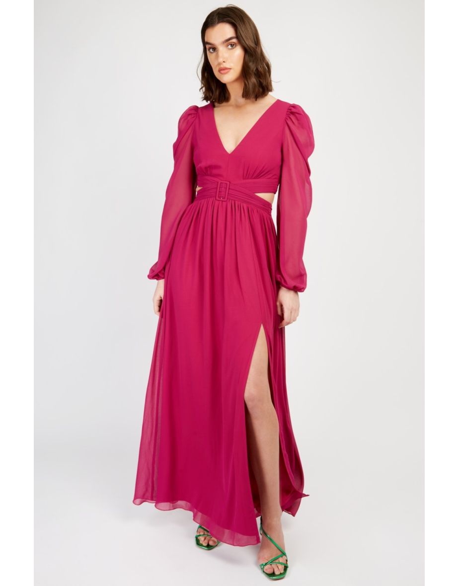 Little mistress long 2024 sleeve maxi dress