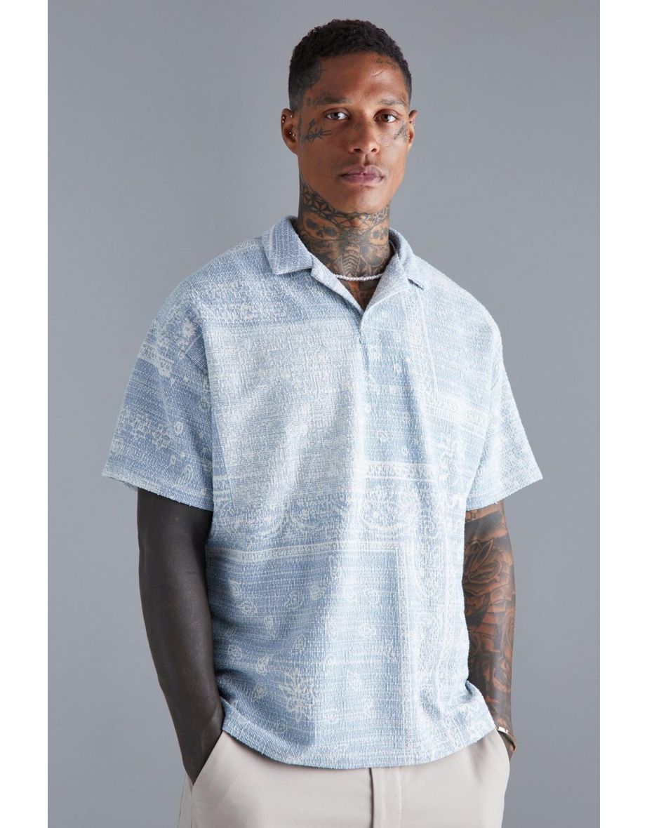 Blue bandana on sale polo shirt