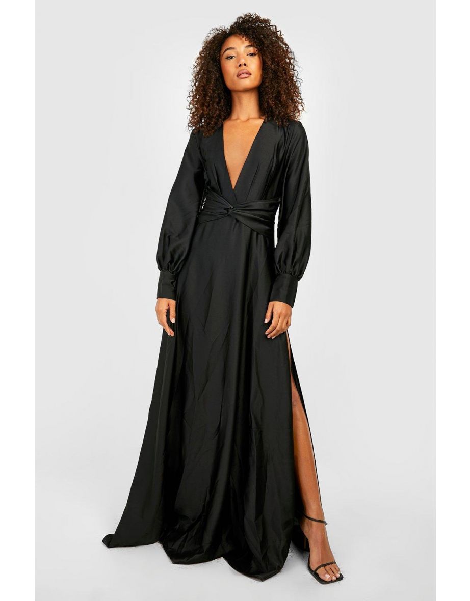 Balloon sleeve maxi dress 2025