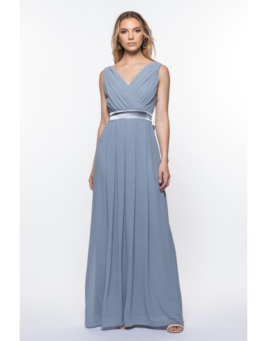 Tfnc kily blue grey maxi dress top