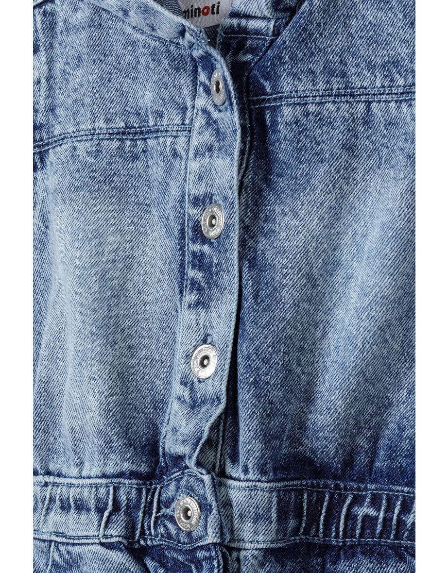 Girls Denim Hooded Playsuit - 2