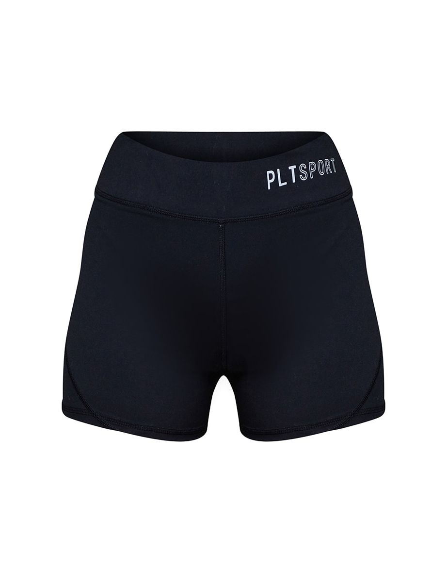 Black Sport Sculpt Luxe Booty Shorts - 5