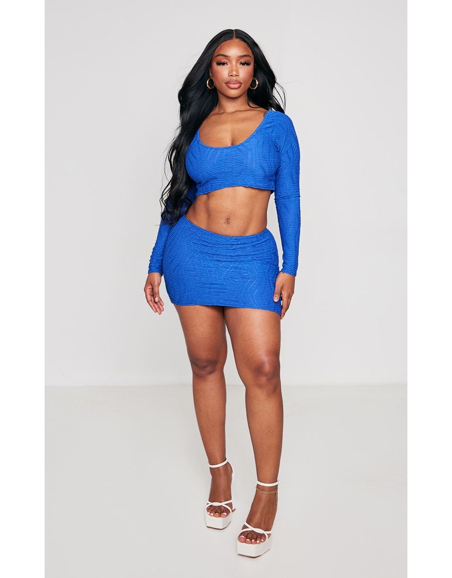 Blue skirt bodycon outlet
