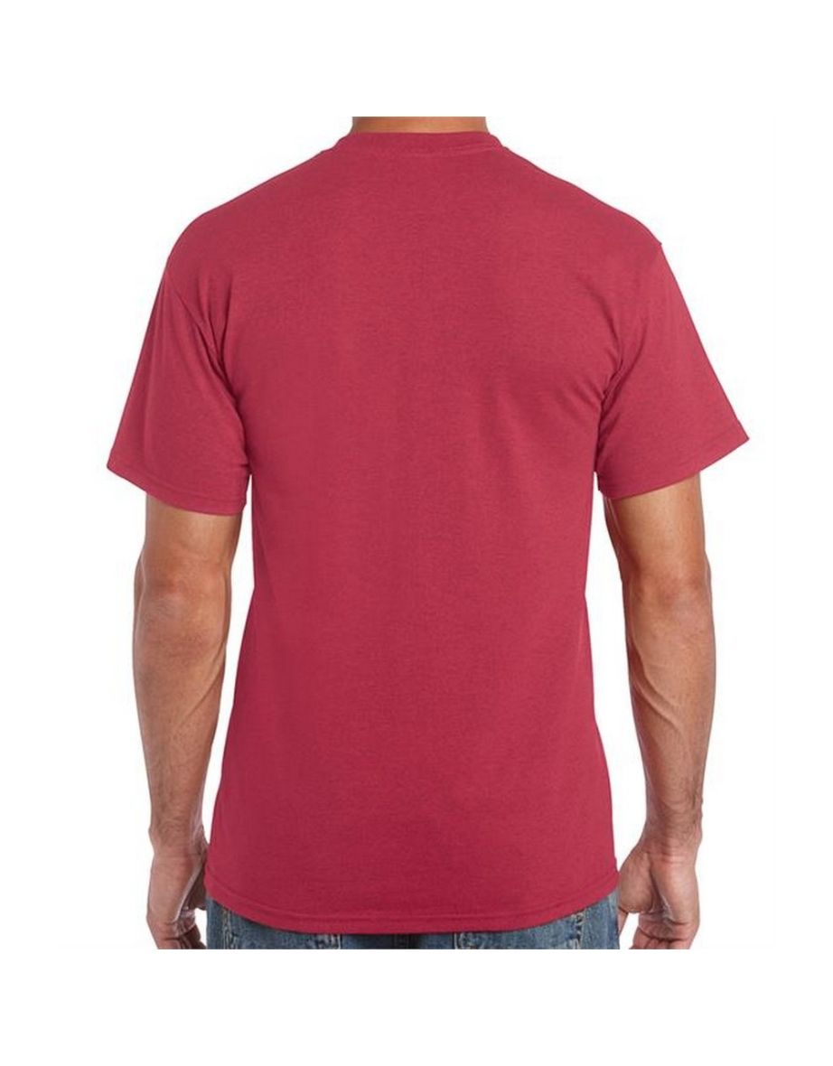 Gildan Mens Heavy Cotton Short Sleeve T-Shirt (Pack Of 5) - Antique Cherry Red - 3