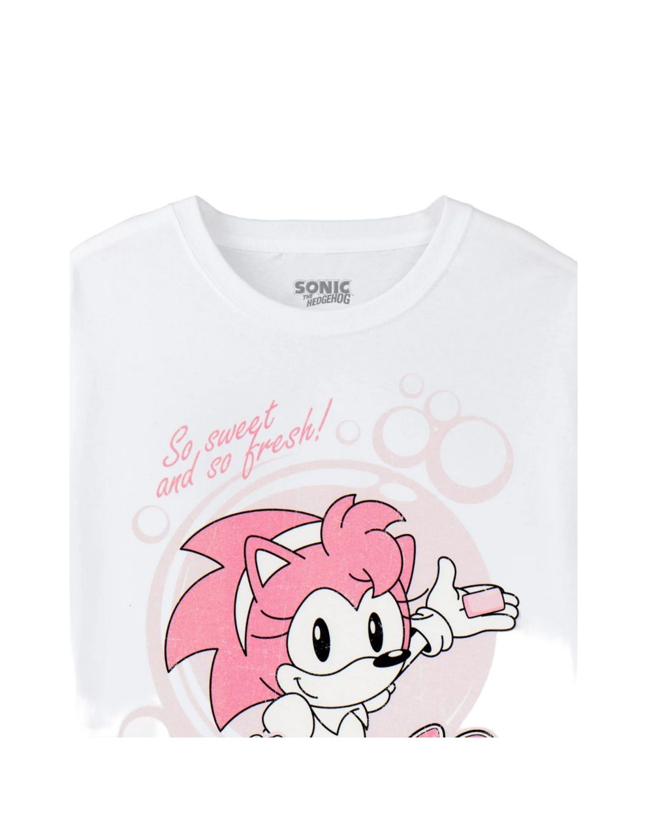 Sonic The Hedgehog Womens/Ladies Amy´s Bubblegum Short-Sleeved T-Shirt - White - 2