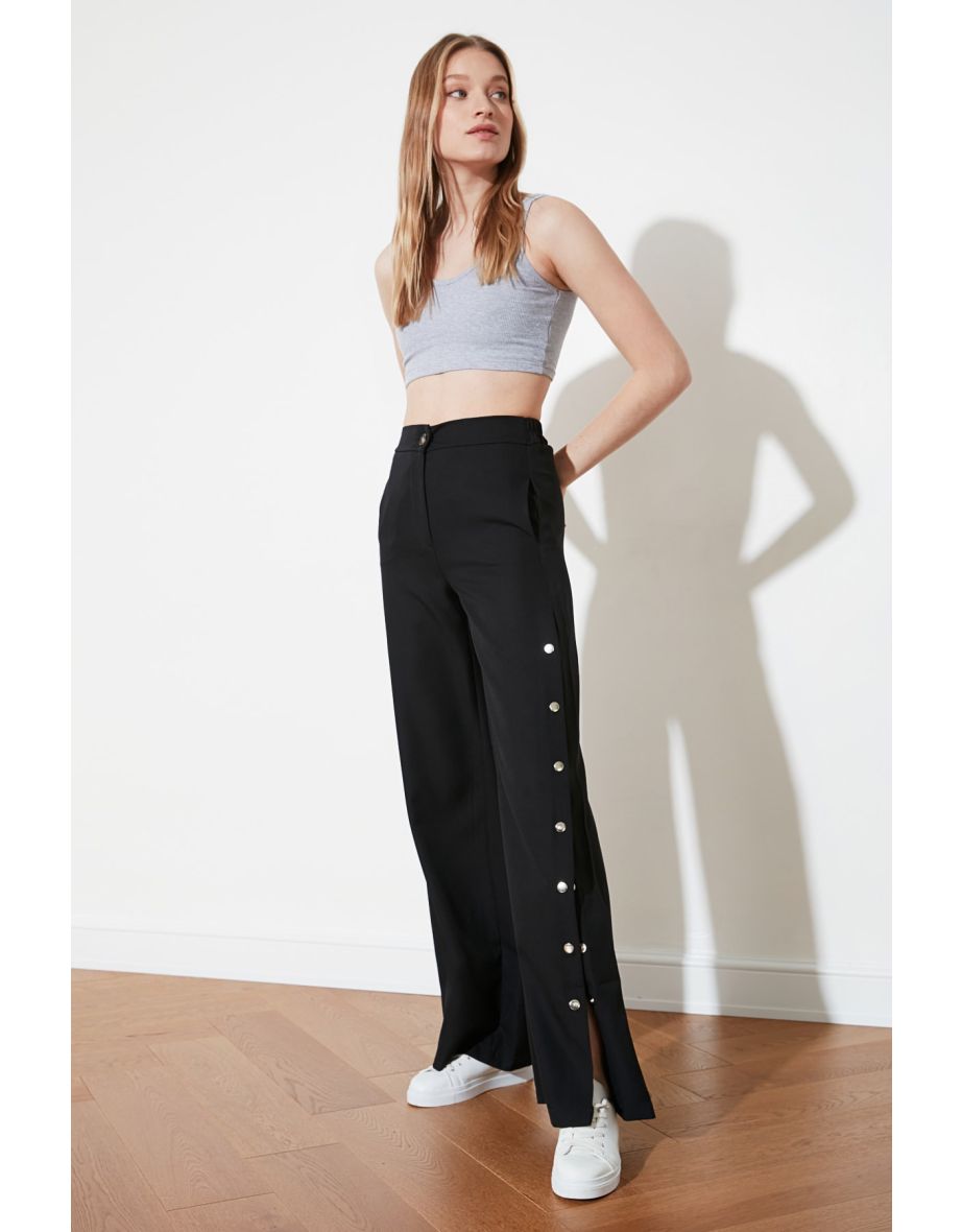 Pants - Black - Wide leg