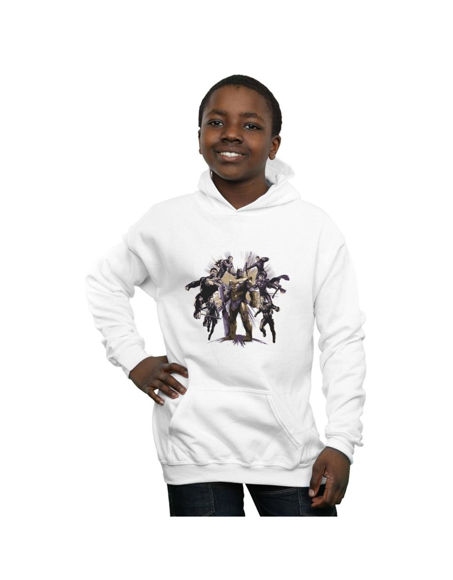Shop Marvel Boys Avengers Endgame Vs Thanos Hoodie White Online in Bahrain VogaCloset