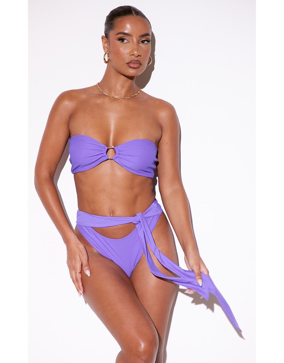 High waisted purple bikini best sale