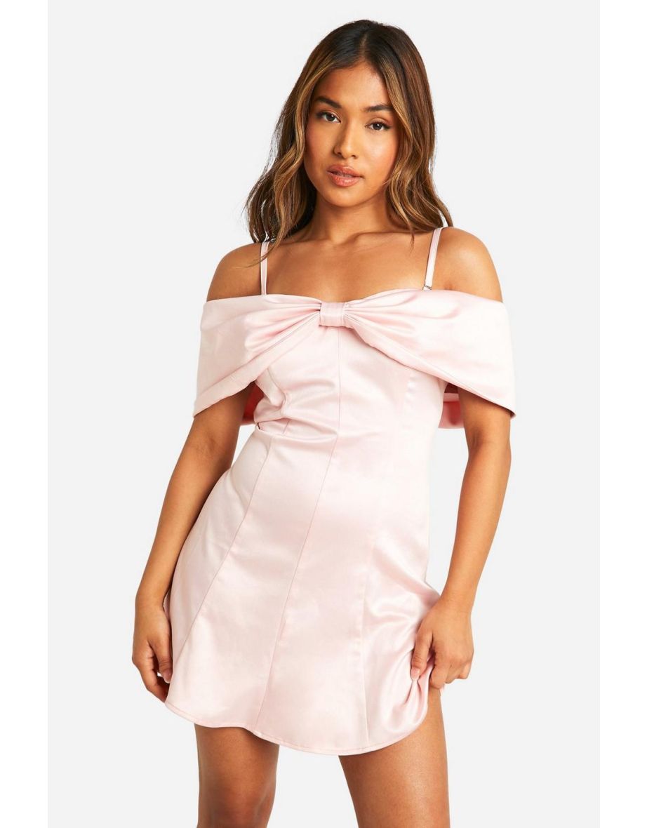 Pale pink bardot dress clearance