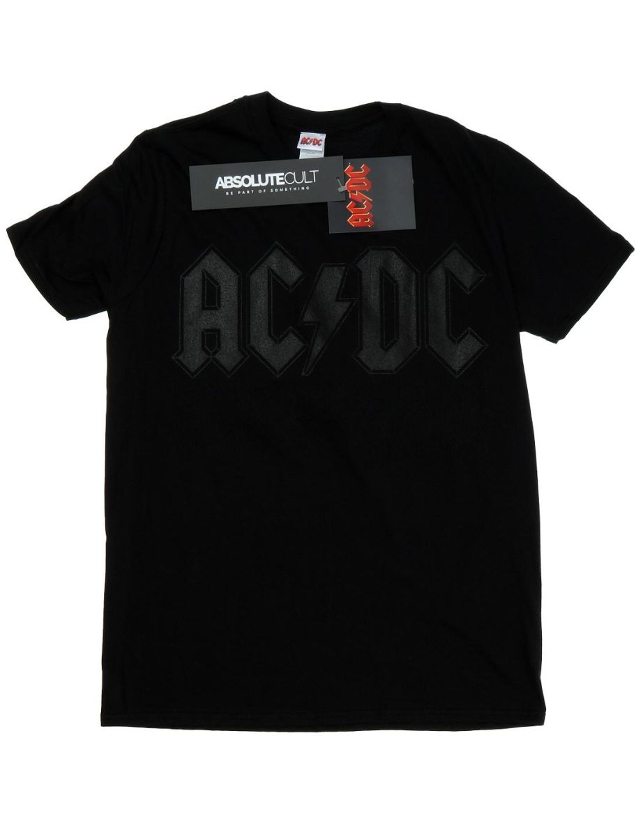 AC/DC Mens Black Logo T-Shirt - Black