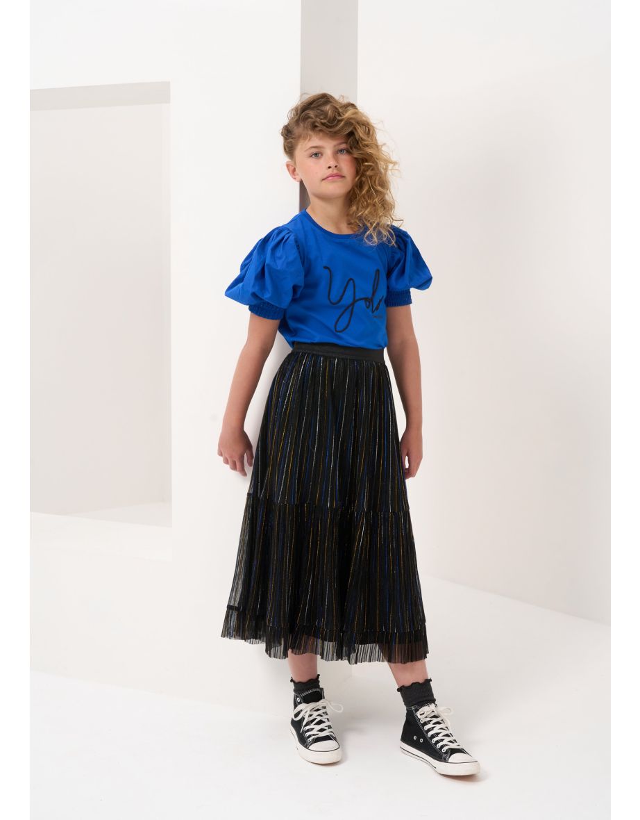 Lacy Black Midi Skirt